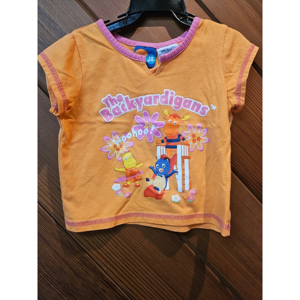 Vintage Nick Jr The Backyardigans Orange Glitter Graphic T-Shirt Girls 2T 2000s